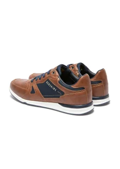 Baskets cognac / marines ACTUELI