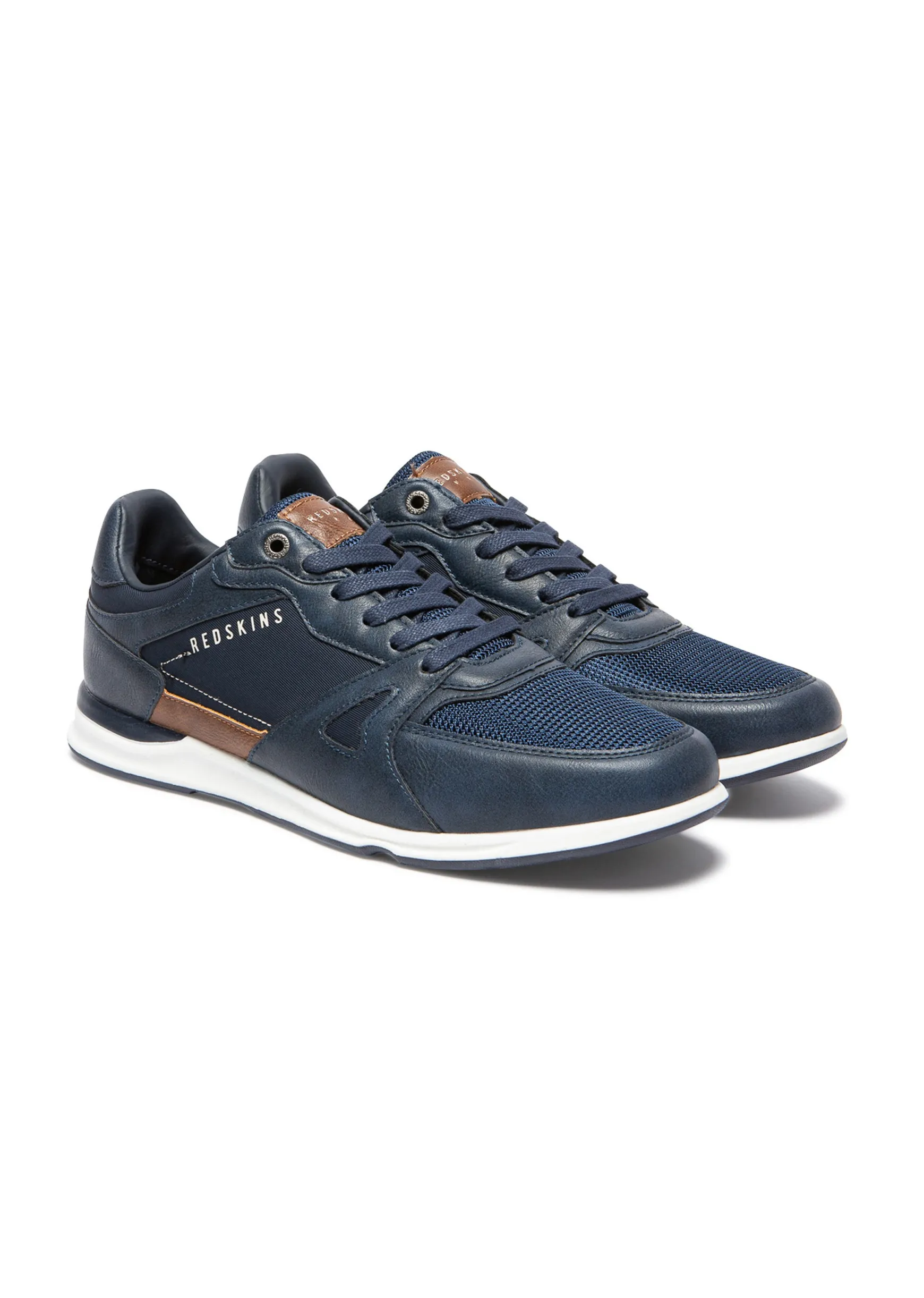 Baskets cognac / marines ACTUEL