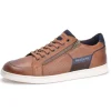 Baskets Distrait cognac/marine