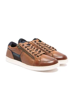 Baskets Distrait cognac/marine