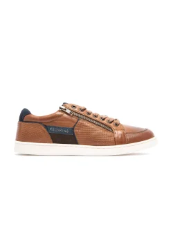 Baskets Distrait cognac/marine