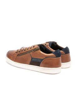 Baskets Distrait cognac/marine