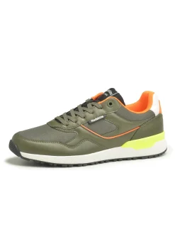 Baskets Ganja kaki/orange/blanc