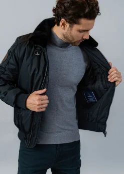 Blouson bleu marine HURRICAN FIGHTER