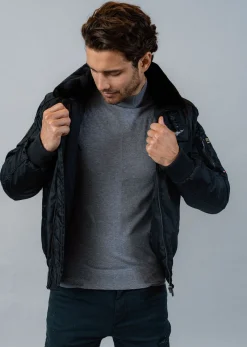 Blouson bleu marine HURRICAN FIGHTER