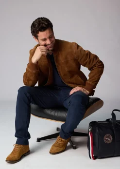 Blouson En Cuir camel SIKI FALCON