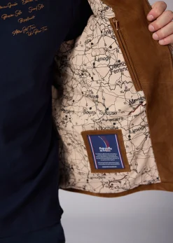 Blouson En Cuir camel SIKI FALCON