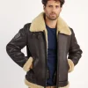 Blouson en cuir marron MISTRAL QUEENSTOWN