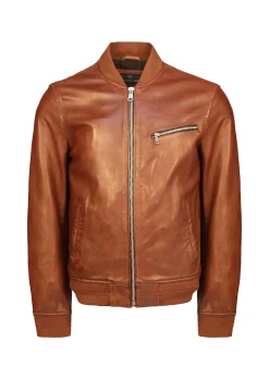 Blouson En Cuir marron STEREO DITY