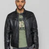 Blouson En Cuir noir / vernis noir DRAKE HOLSTER