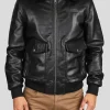 Blouson En Cuir noir / vernis noir PATTON ARGUS