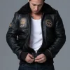 Blouson En Cuir noir / vernis noir LINER RIBBY