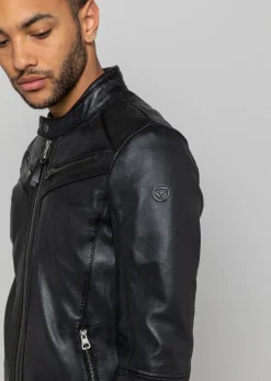 Blouson En Cuir noir / vernis noir DRAKE HOLSTER