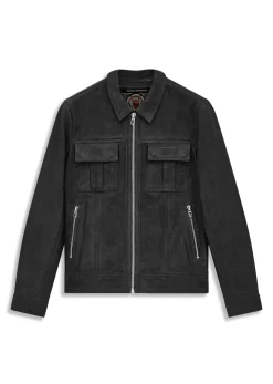 Blouson En Cuir noir CRISTO VINTAGE