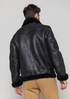 Blouson en cuir noir REAGAN QUEENSTOWN
