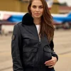 Blouson en cuir noir TODD ALPHA