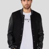 Blouson en cuir OXFORD HATCH noir