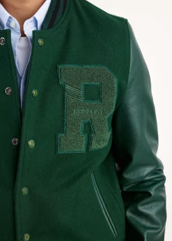 Blouson en cuir OXFORD HATCH forêt