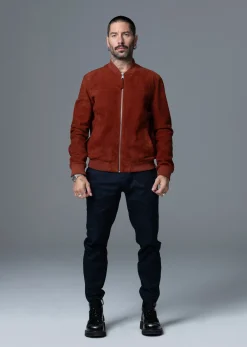 Blouson En Cuir rouille BOWER 3 AFRICAN