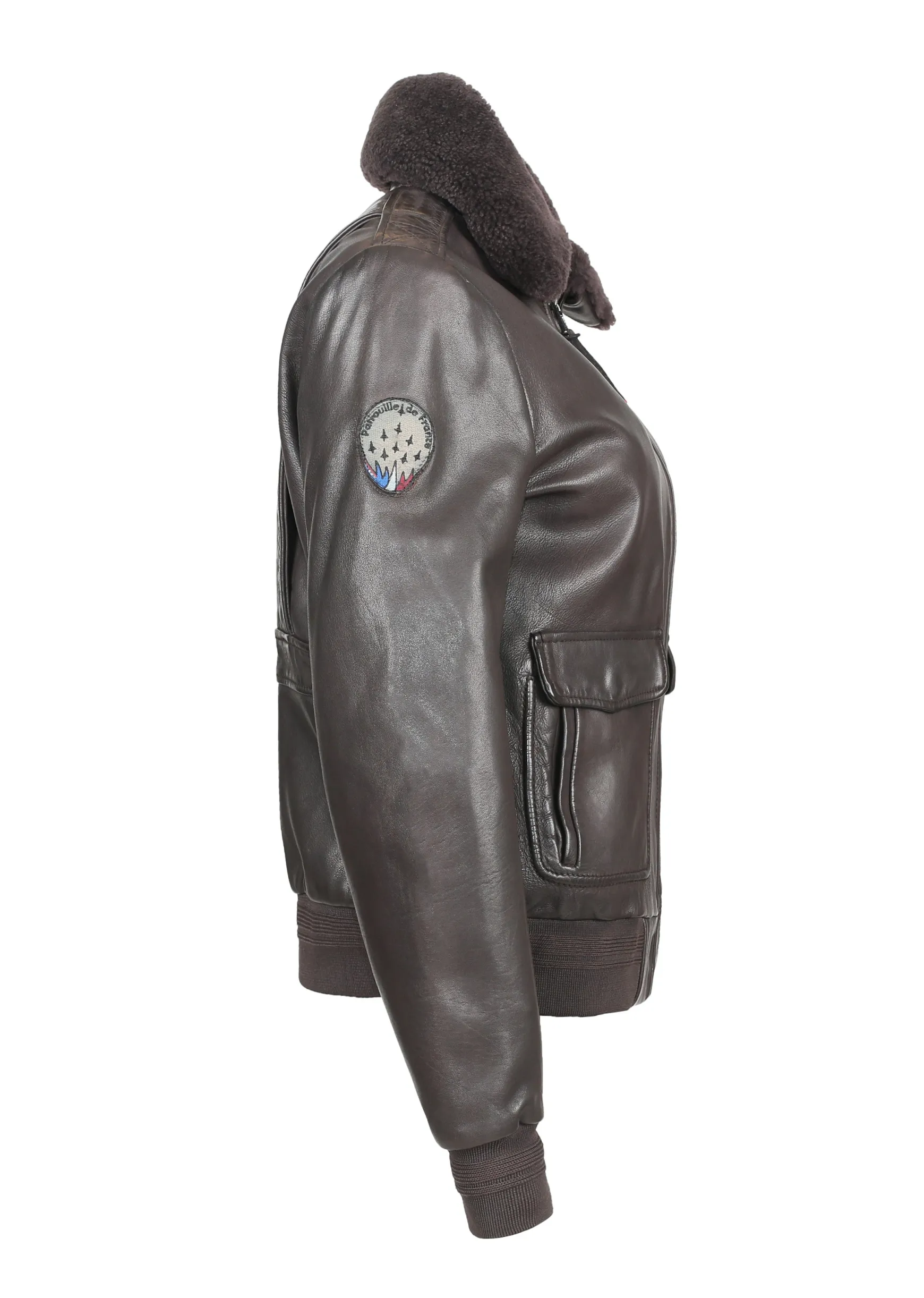 Blouson en cuir TODD ALPHA marron