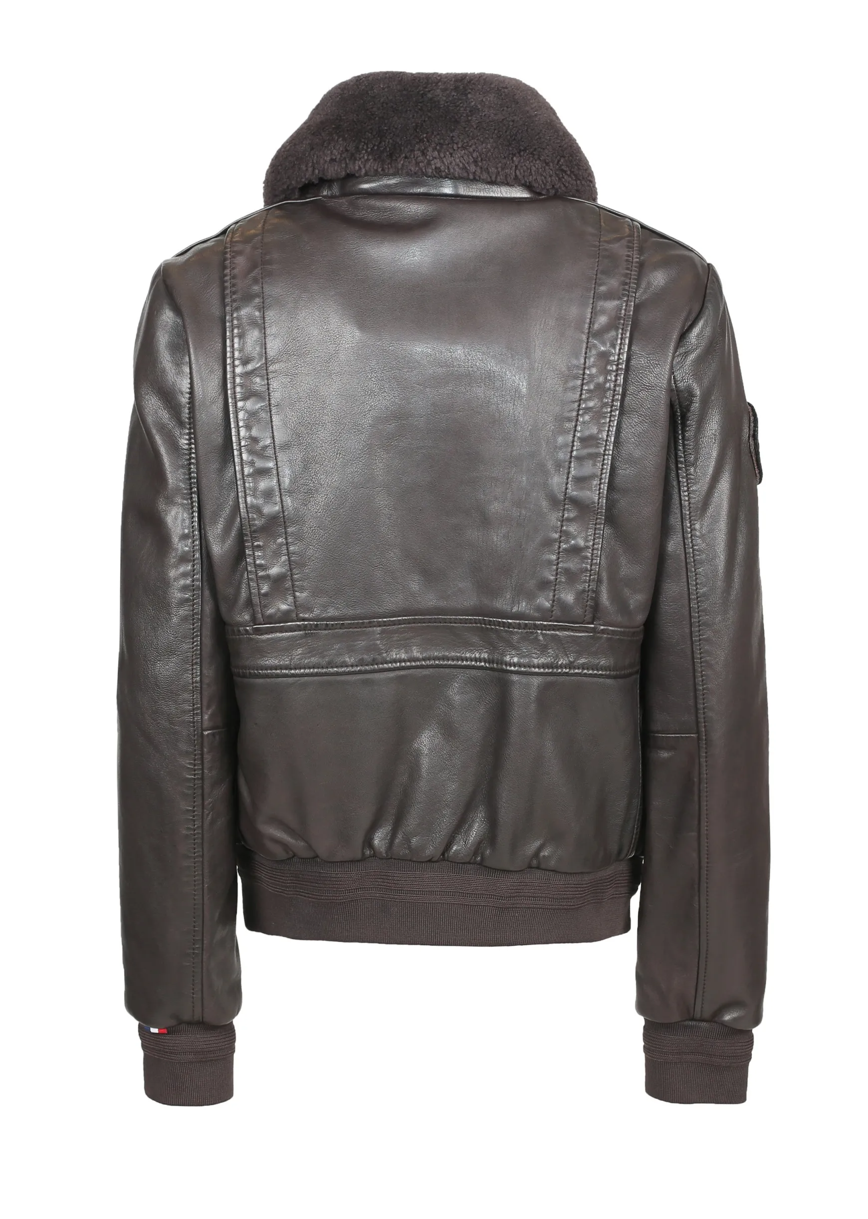 Blouson en cuir TODD ALPHA marron