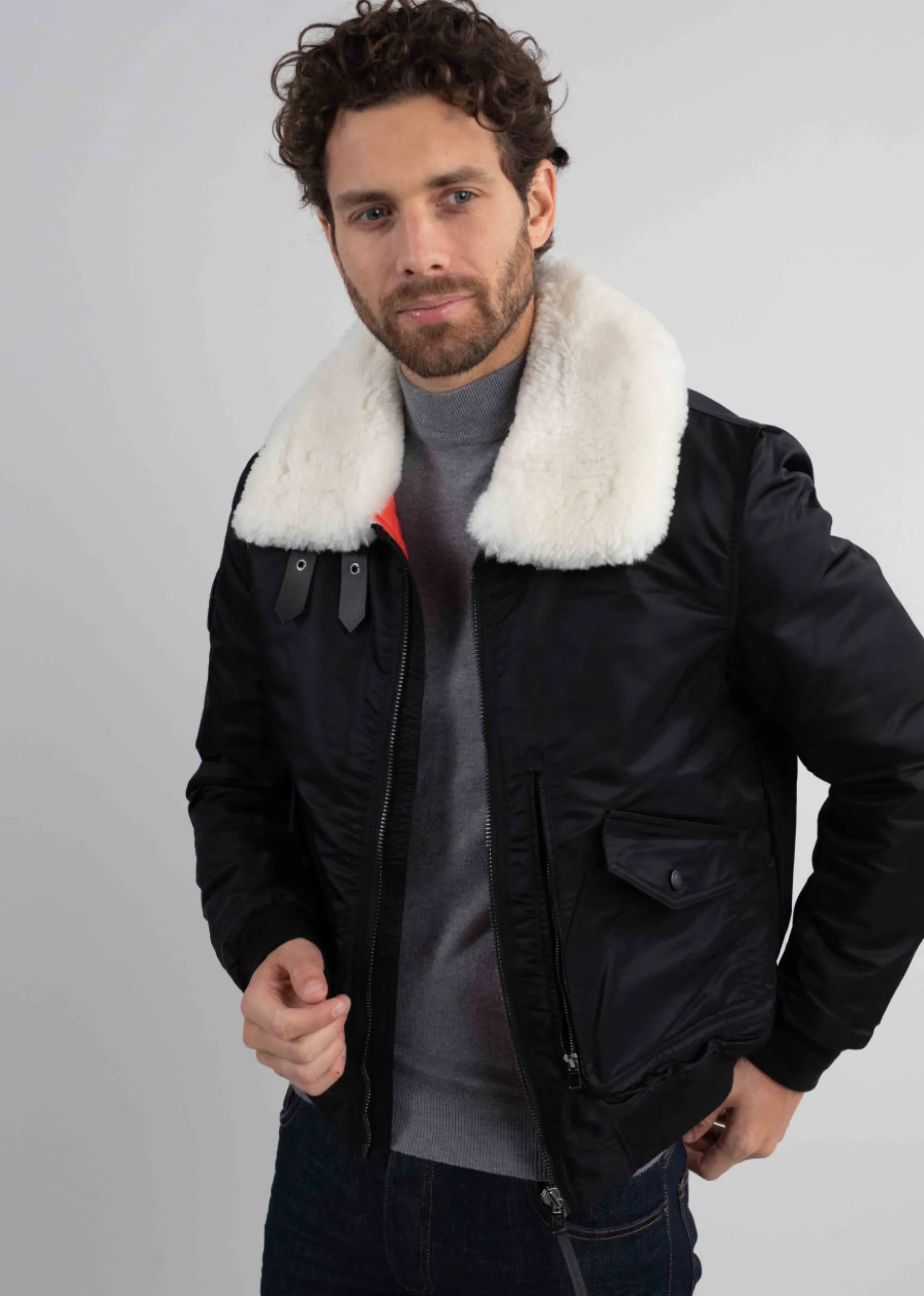 Blouson noir AIRCRAFT PHENIX