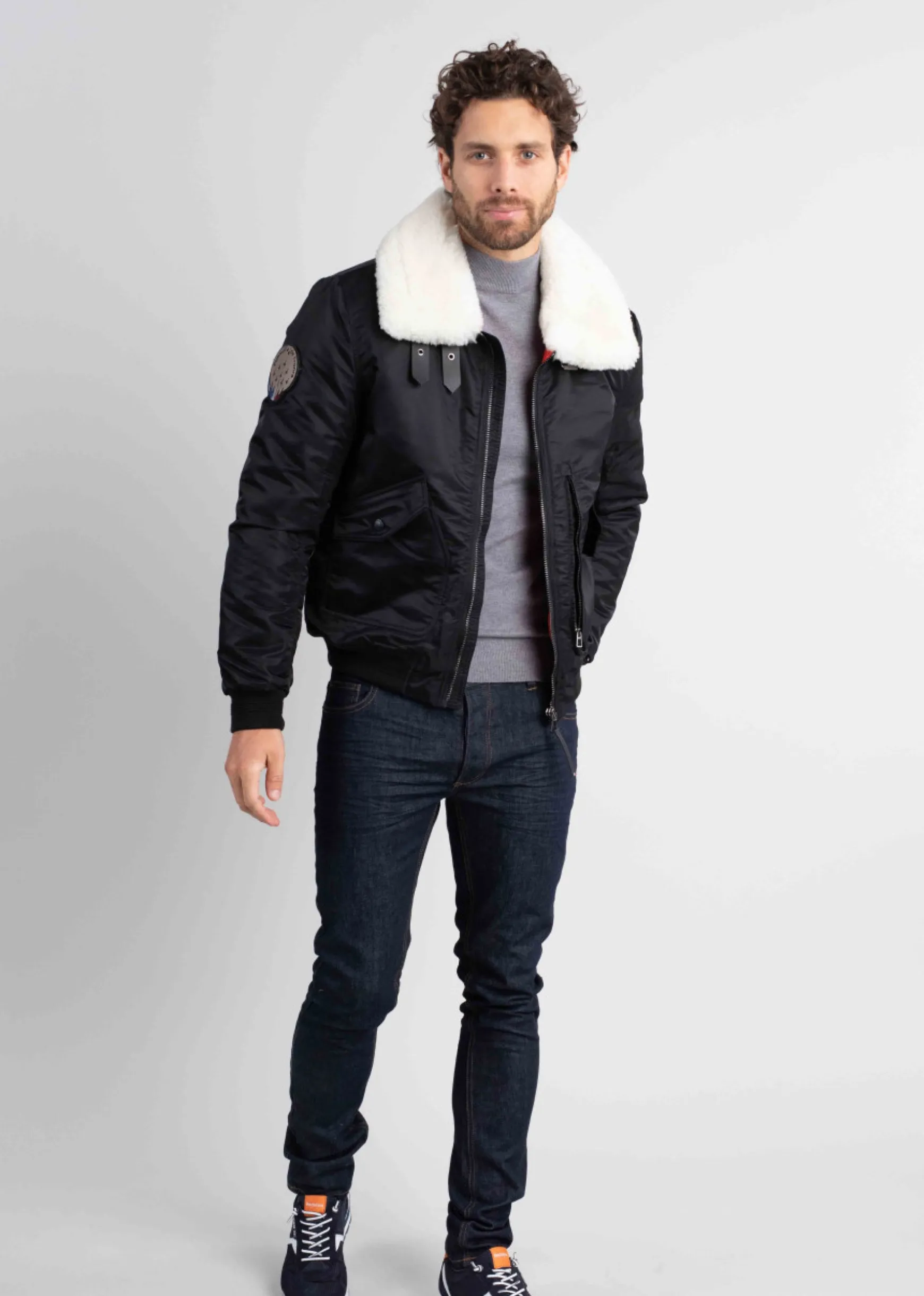 Blouson noir AIRCRAFT PHENIX