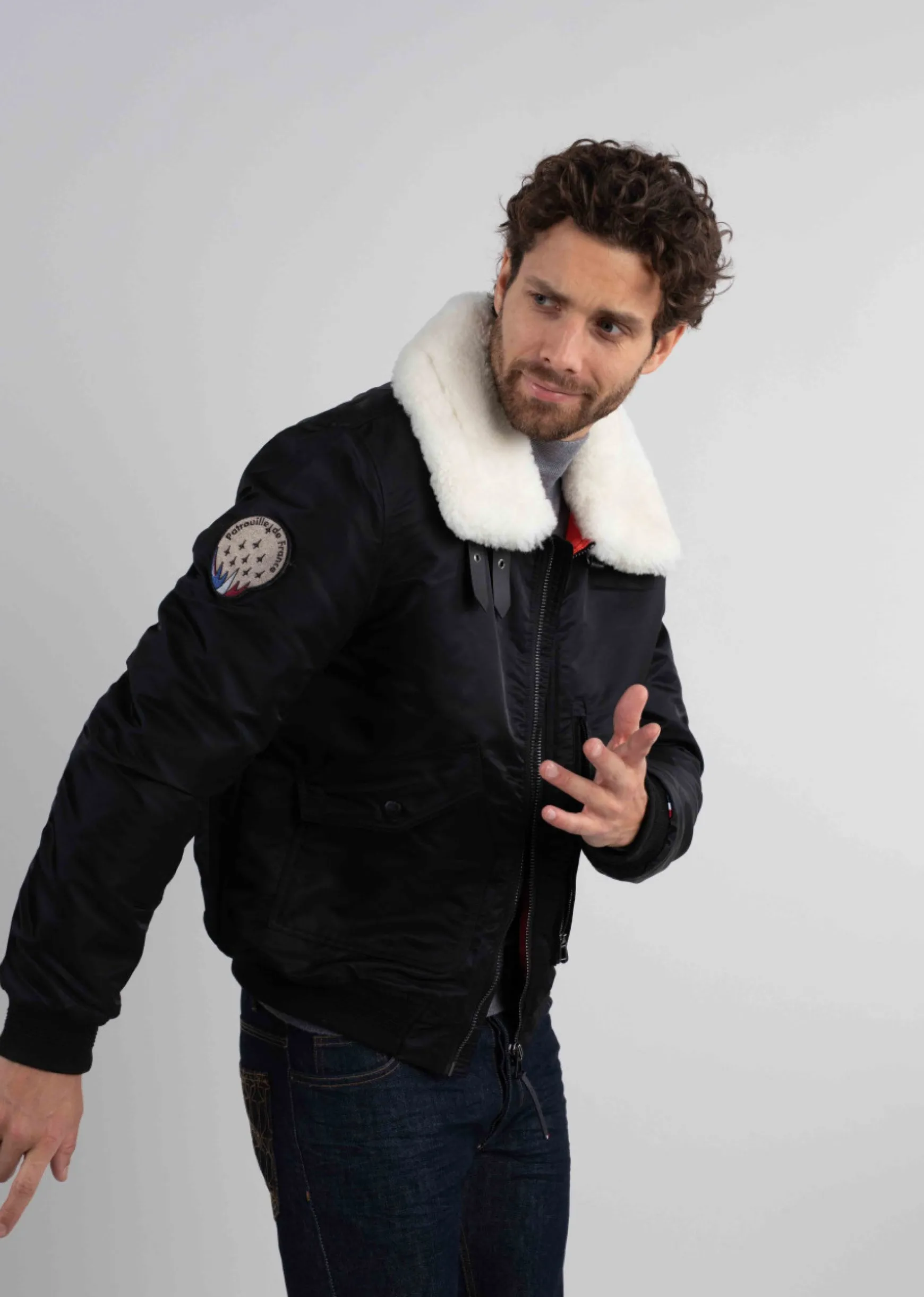 Blouson noir AIRCRAFT PHENIX