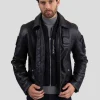 Cuir bleu marine JAEGGER ALPHA