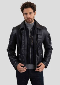 Cuir bleu marine JAEGGER ALPHA