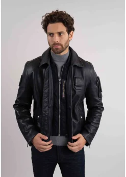 Cuir bleu marine JAEGGER ALPHA