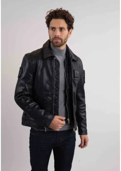 Cuir bleu marine JAEGGER ALPHA