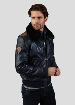 Cuir bleu marine RAFAL YCON