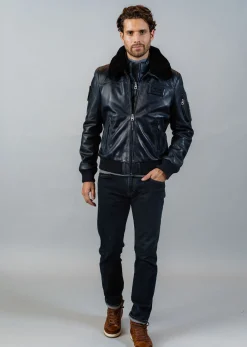 Cuir bleu marine RAFAL YCON