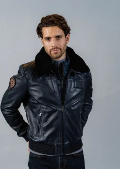 Cuir bleu marine RAFAL YCON