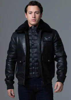 Cuir collector noir / vernis noir PILOT ATLAS