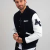 Cuir marine / blanc COLLEGE MICHIGAN