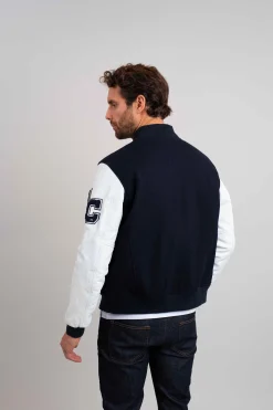 Cuir marine / blanc COLLEGE MICHIGAN
