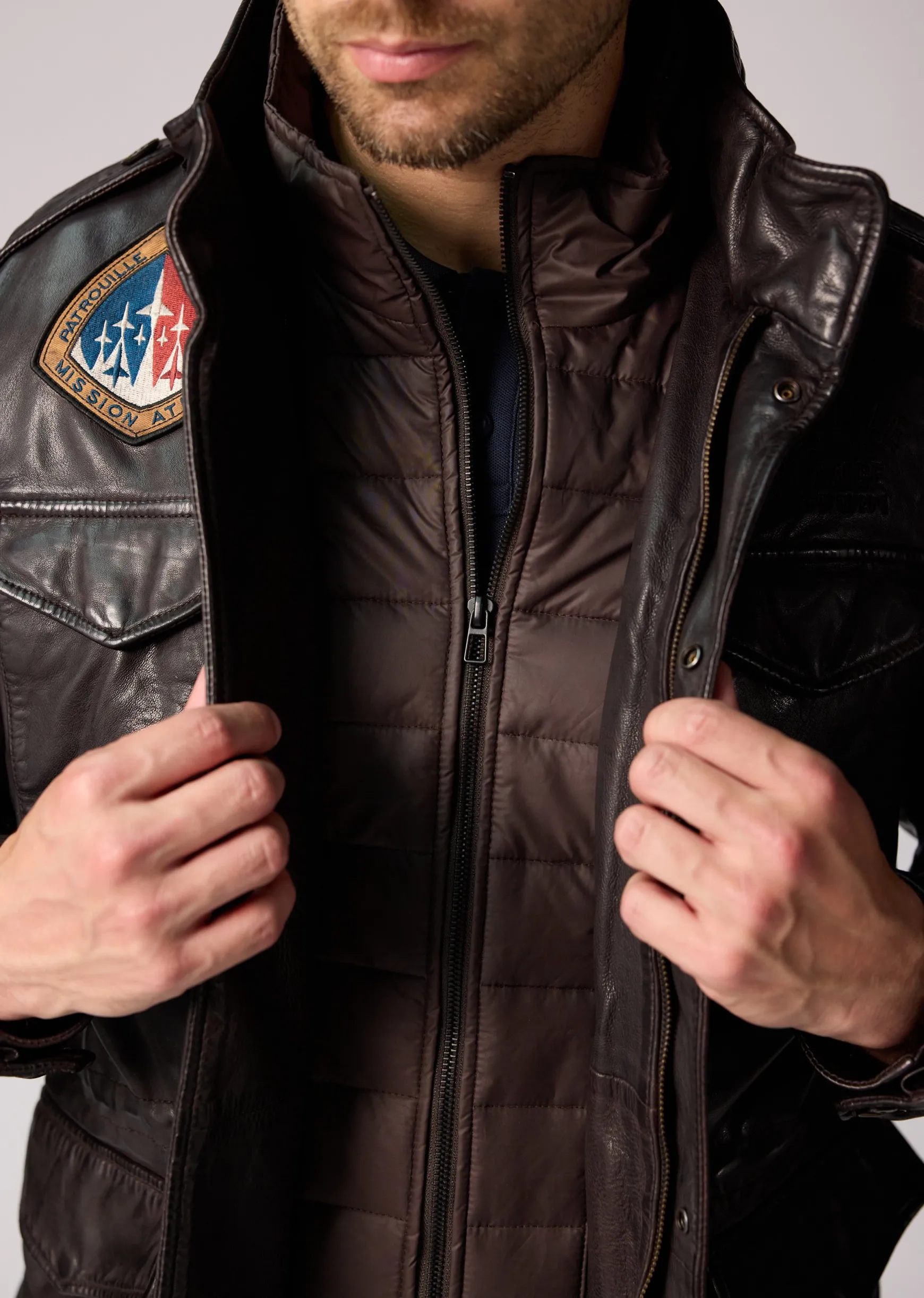 Cuir marron BATTLE DITY