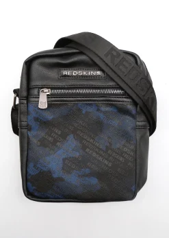 Pochette S noire / bleue POLKA