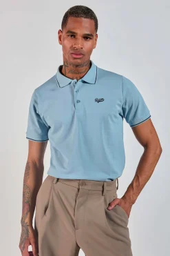 Polo bleu ciel 231040