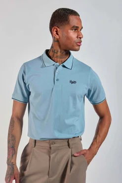 Polo bleu ciel 231040