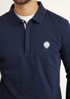 Polo bleu marine FORCE GARROS