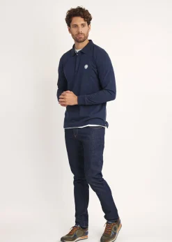 Polo bleu marine FORCE GARROS