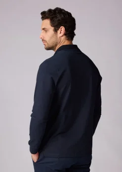 Polo manches longues bleu marine foncé ROCKET GARROS