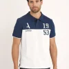Polo marine / blanc TURBO LINE