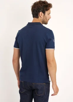 Polo marine / blanc TURBO LINE