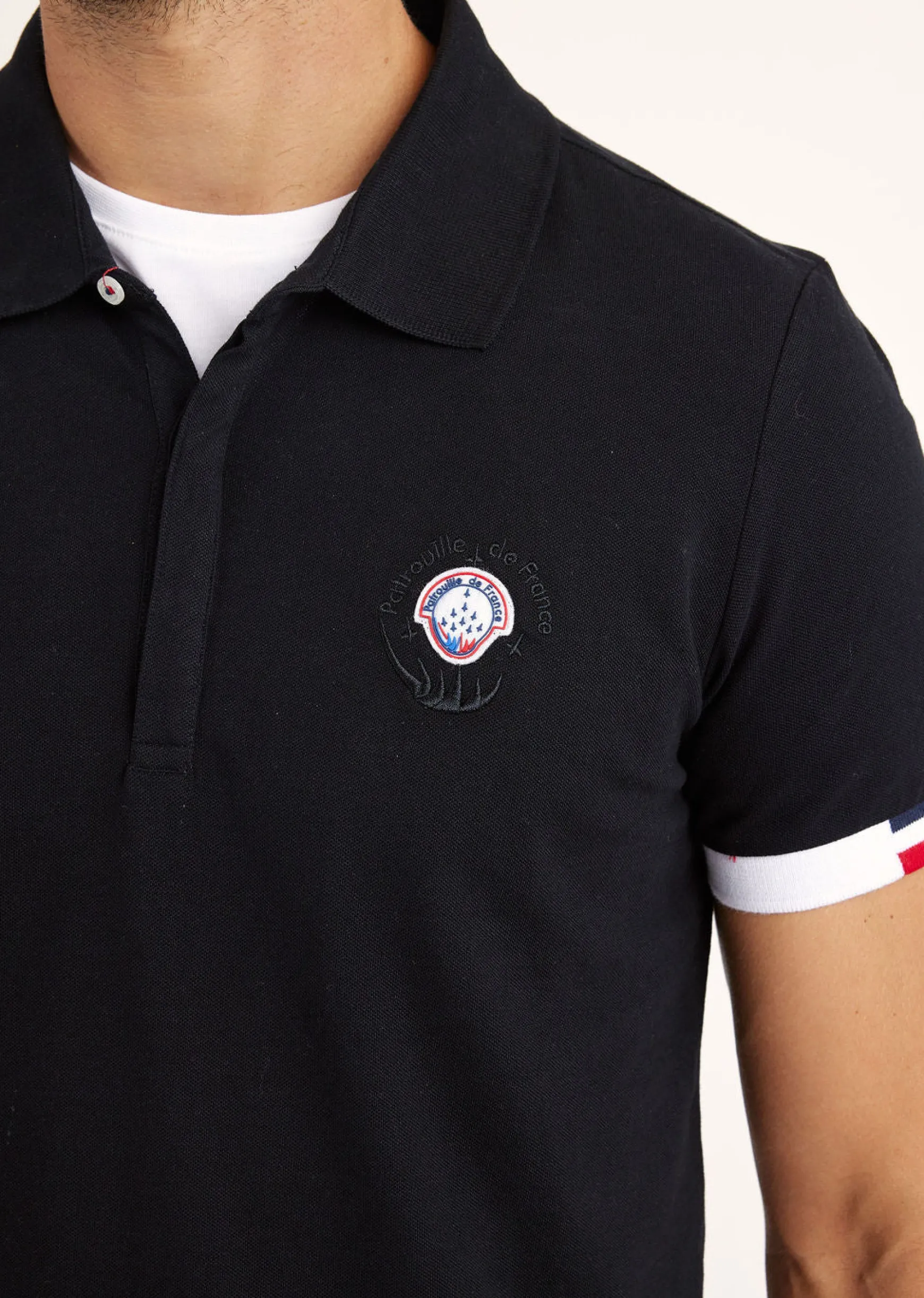 Polo noir AIGLE GARROS