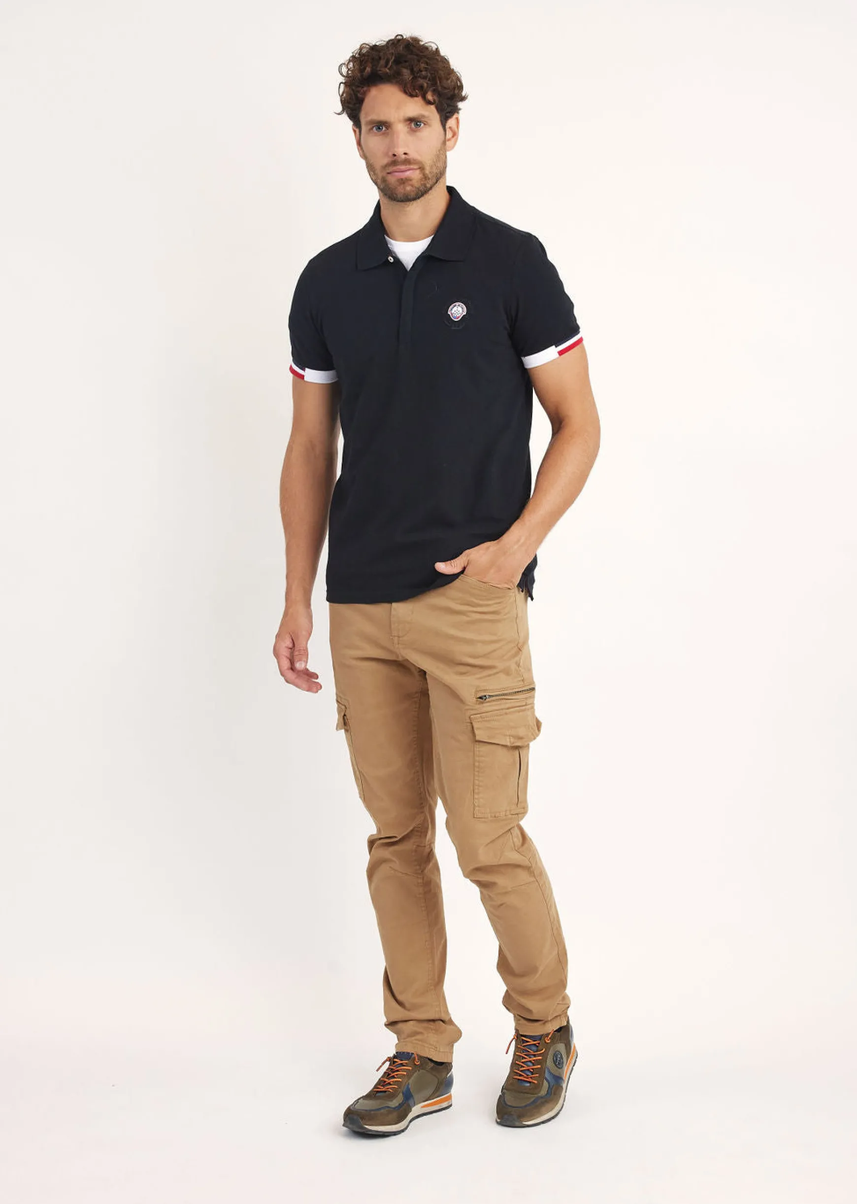 Polo noir AIGLE GARROS