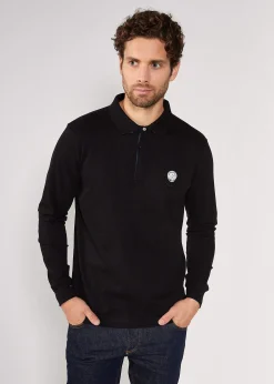 Polo noir FORCE GARROS